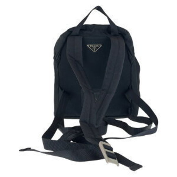 PRADA Tessuto Triangle Black Nylon Rucksack Backpack - Picture 2 of 9